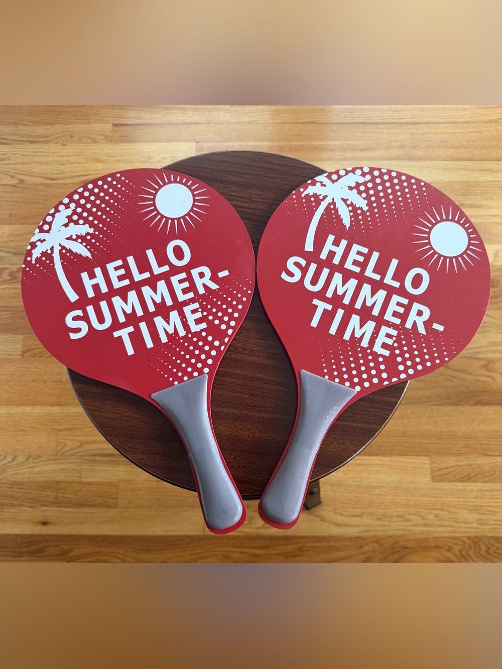 Hello Summer Time Red Paddle Beach Paddles